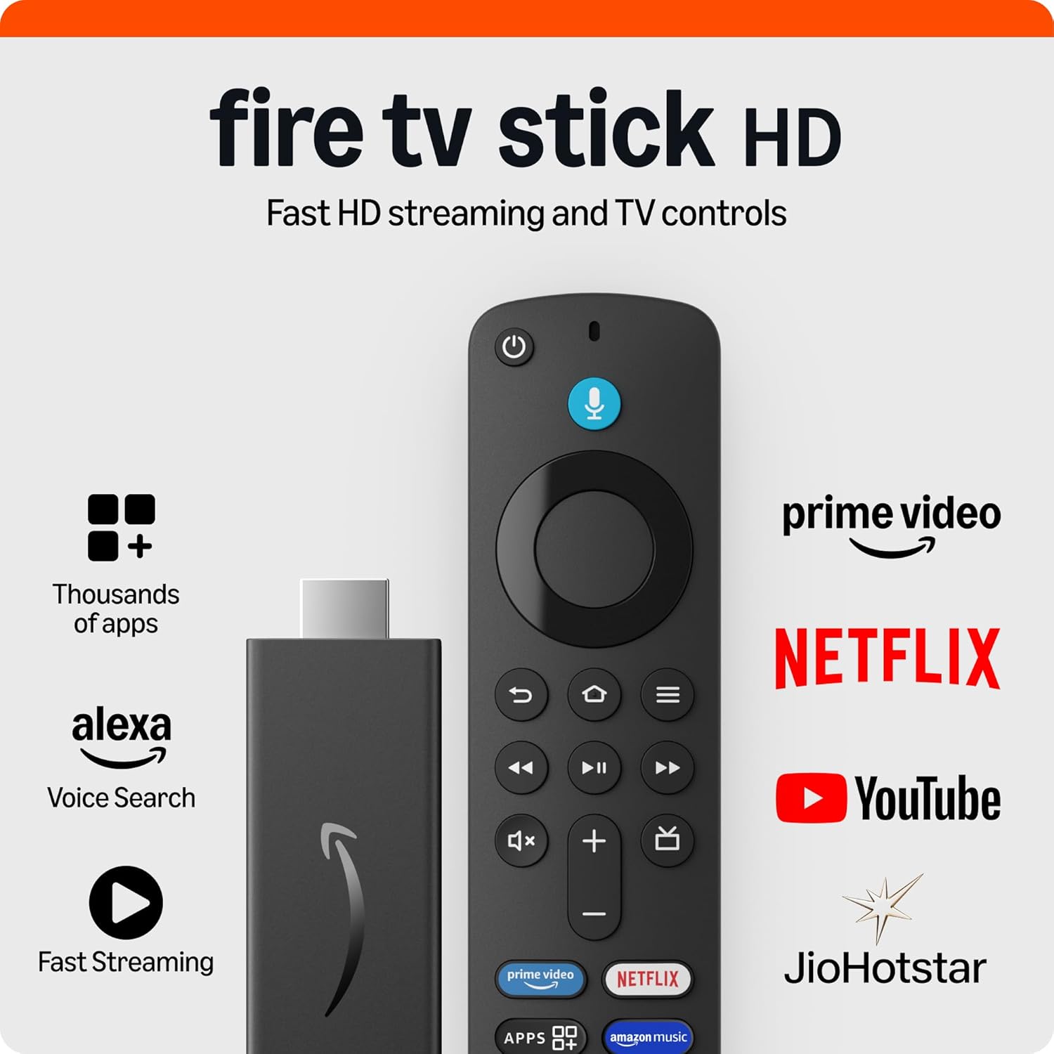 Amazon Fire TV Stick HD with Alexa Voice Remote - Image 1