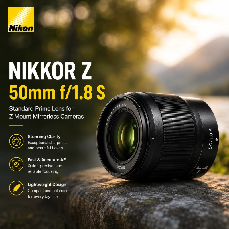 Certified Refurbished Nikon Z 50mm f/1.8 S (Mirrorless Z-mount