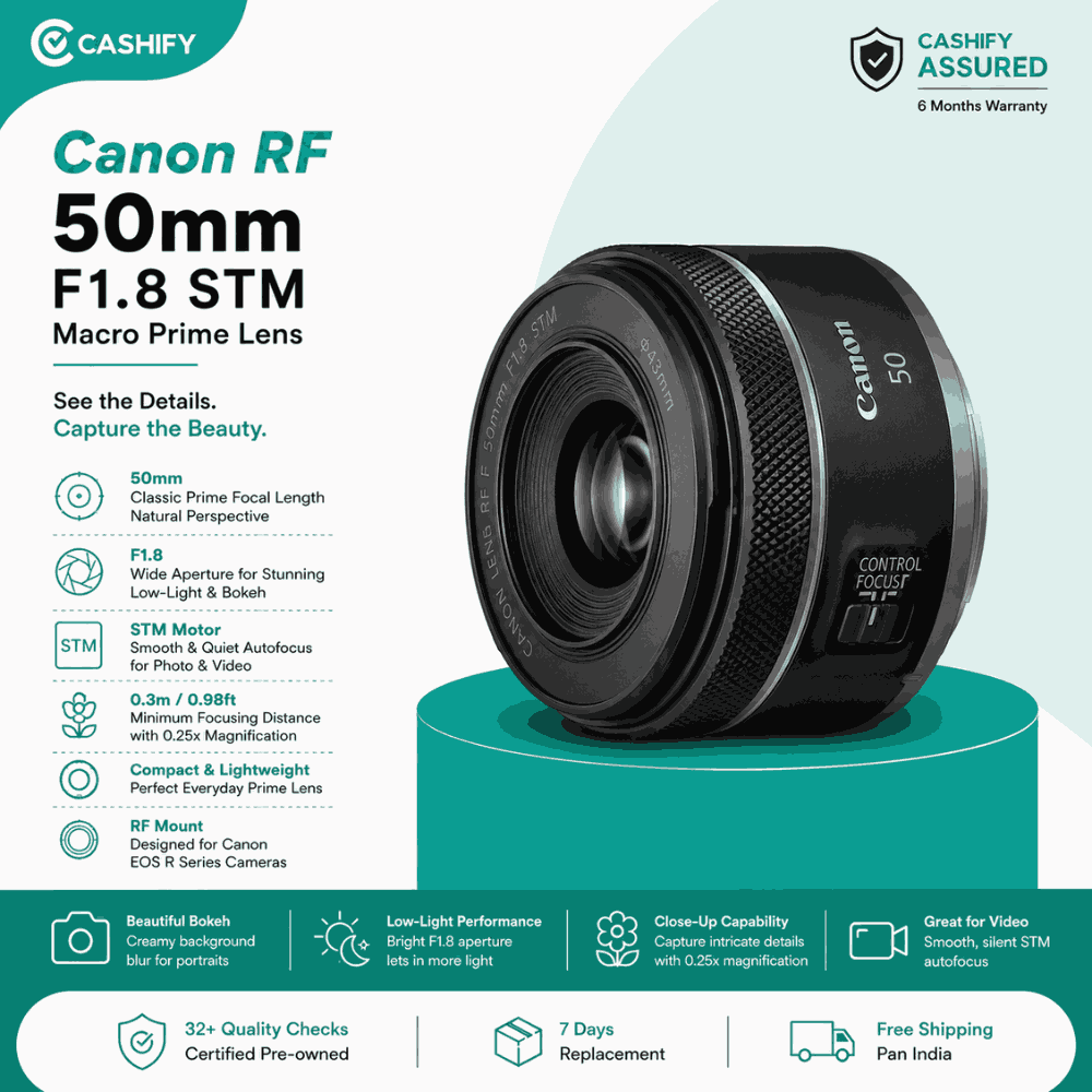 Certified Refurbished Canon RF 50mm f/1.8 STM | 6-Month Warranty