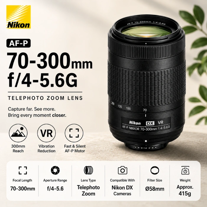 Certified Refurbished Nikon AF 70-300 mm f 4-5.6G Telephoto Zoom