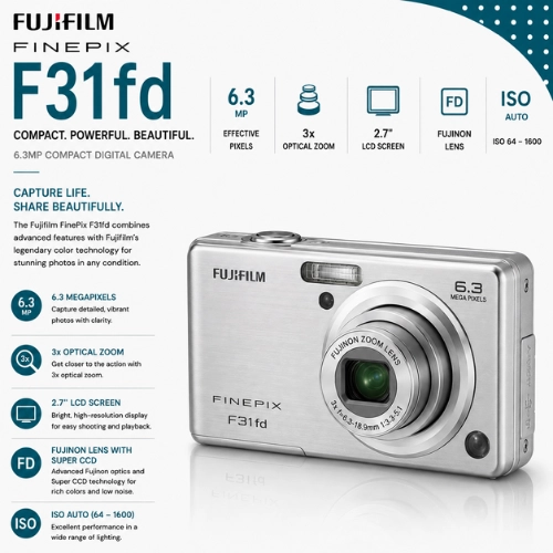 Certified Refurbished Fujifilm FinePix F31fd | 6-Month Warranty