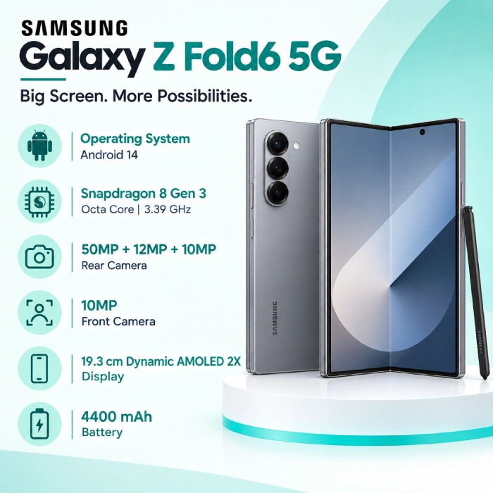 Certified Refurbished Samsung Galaxy Z Fold6 5G | 6-Month Warranty
